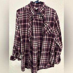 Plaid long sleeve shirt, great condition